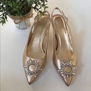 🆕 LILLY PULITER Slingback Rhinestone Heels